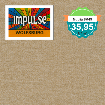 quadratische Drauwsicht Vorwerk Teppichboden Nutria 8K49 – verNutria 8K49 – Draufsicht auf Velours Teppichbodenlegt als Veloursboden